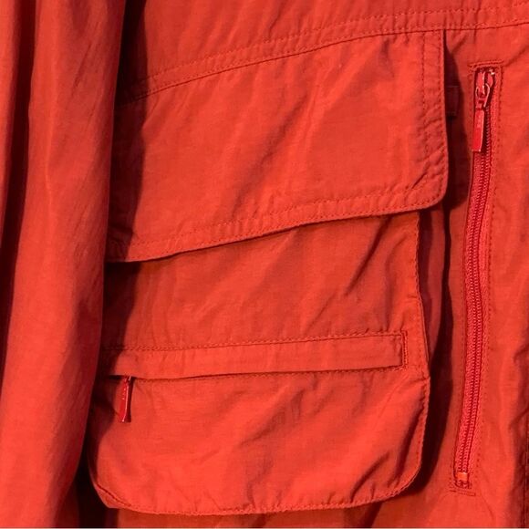 CABELA’S Guidewear Fishing Shirt Men L Reg Maroon Long Sleeve Nylon Zip Pockets - Picture 6 of 13